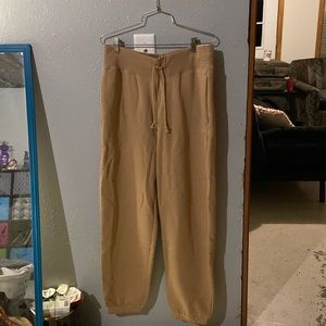 Tan oversized fit high rise Nike sweatpants